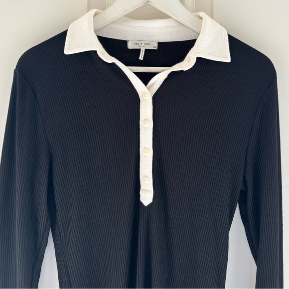 Rag & Bone The Knit Colorblock Polo M - Picture 8 of 15